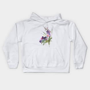 Violet floral composition Kids Hoodie